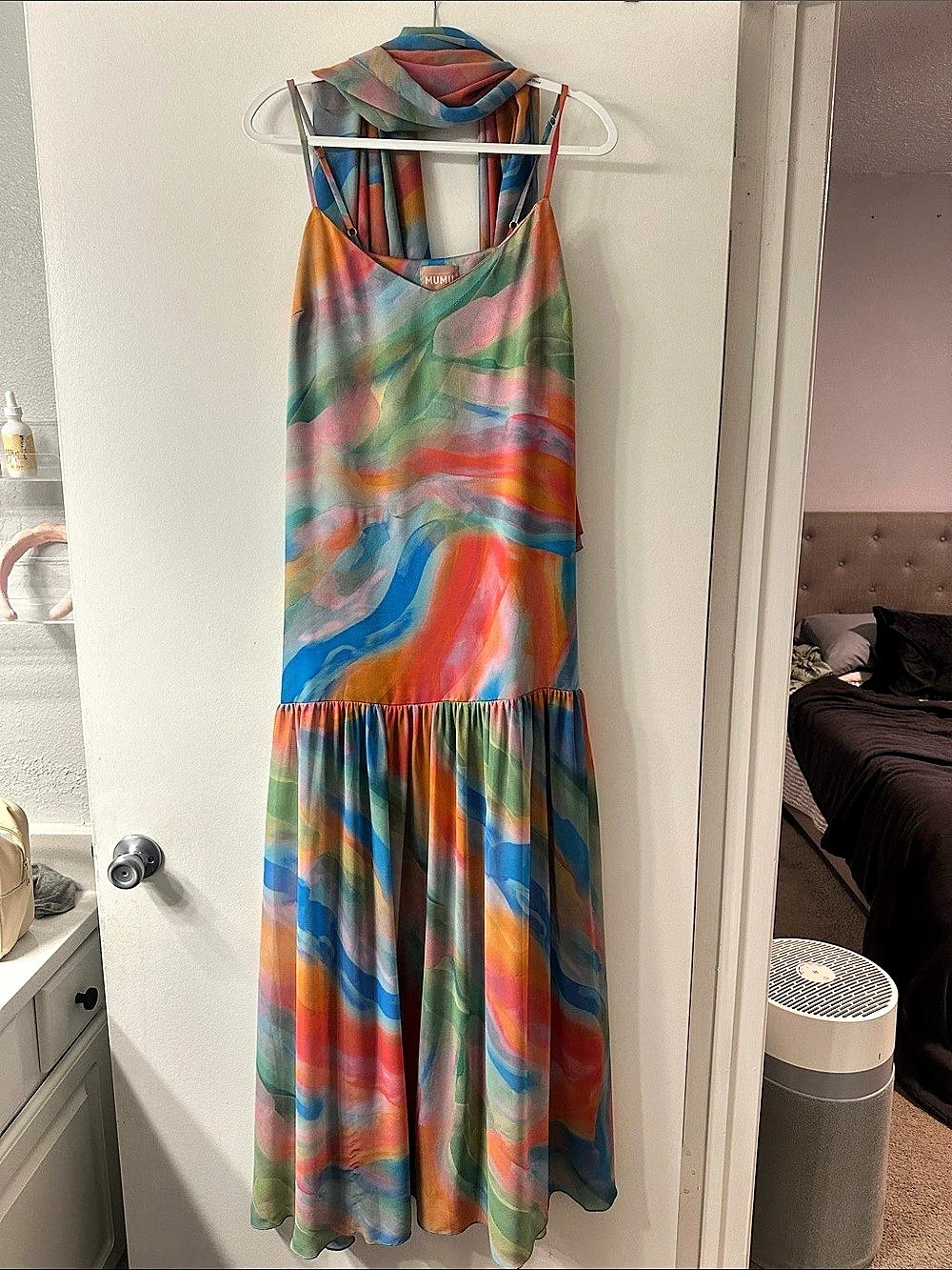 Show me you MUMU Dalia Maxi Dress Size Large Like New in Colorful Canvas